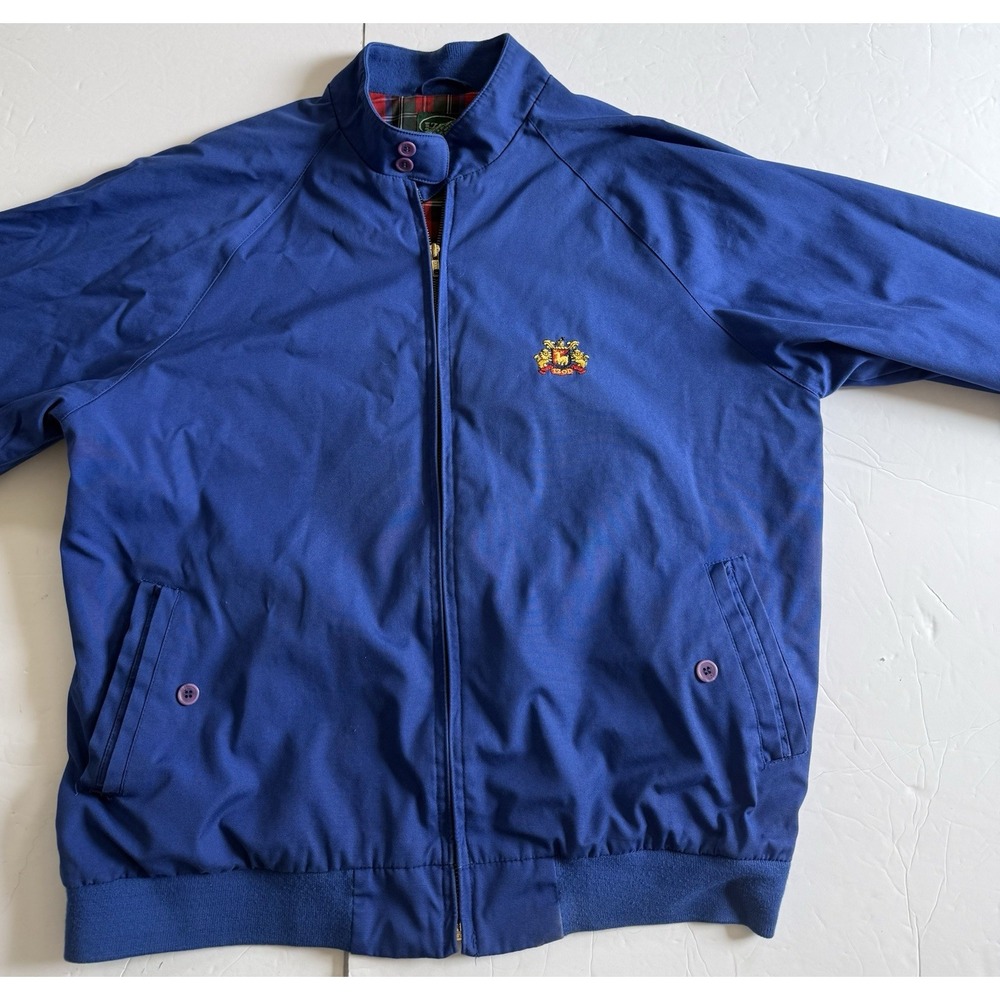 Vintage Izod Bomber Jacket Blue Mens XL